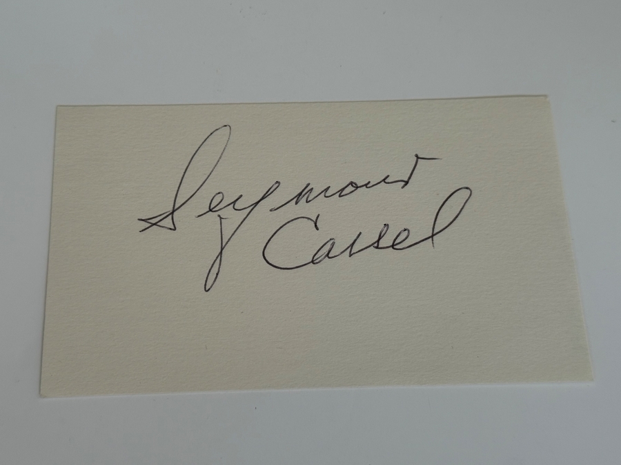 Seymour Cassel signed card