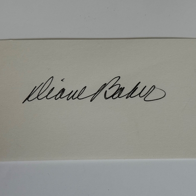 Diane Baker signed card
