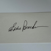 Eddie Bracken signed card