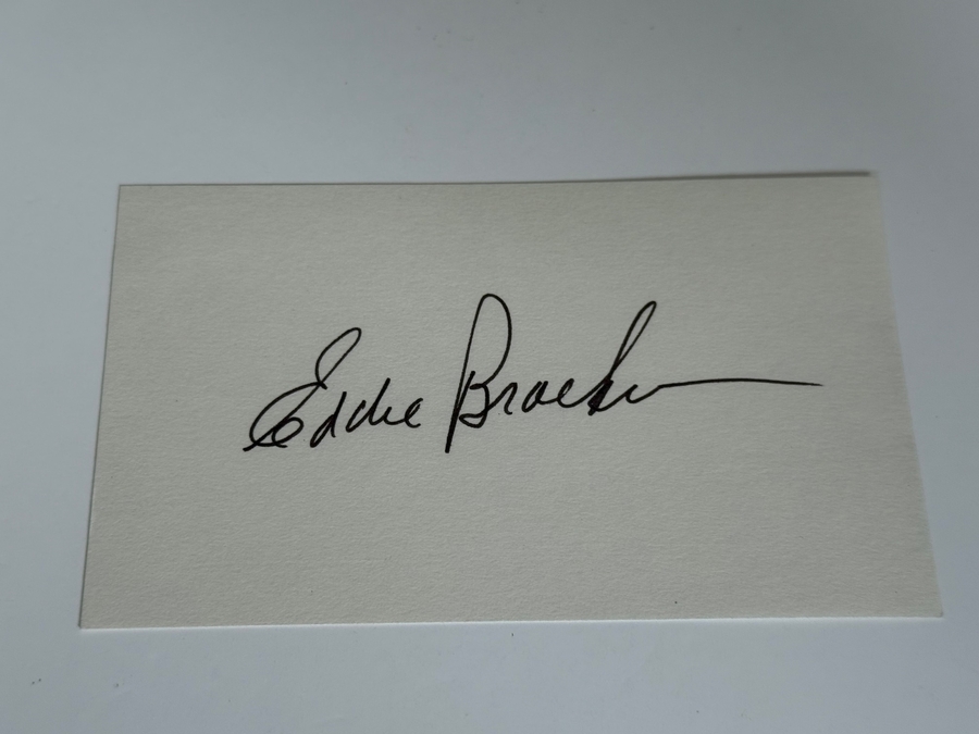Eddie Bracken signed card