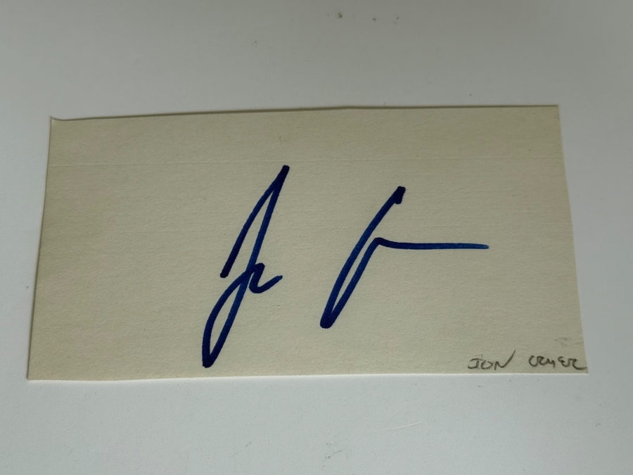 Jon Cryer signed card