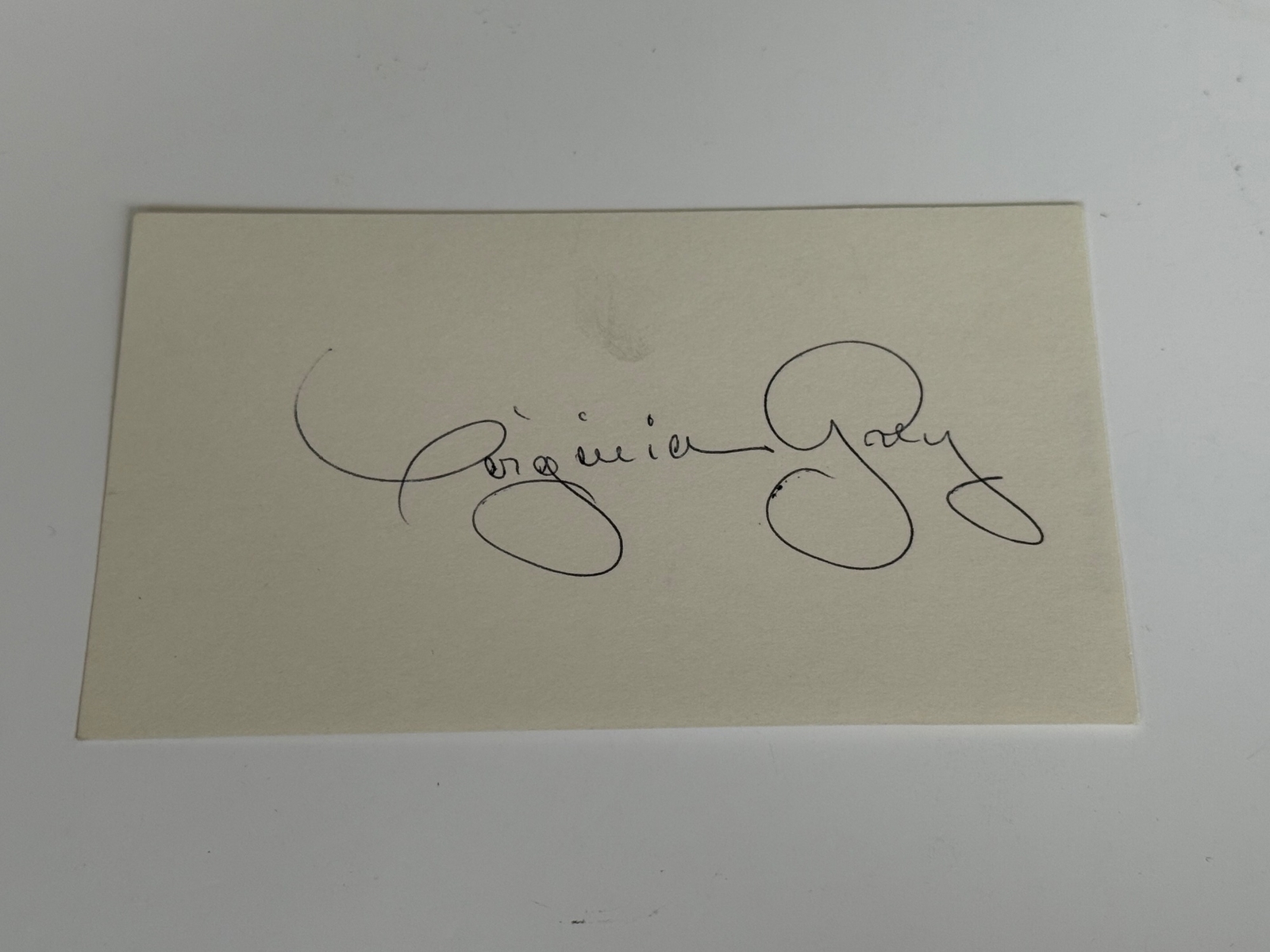 Virginia Grey signed card