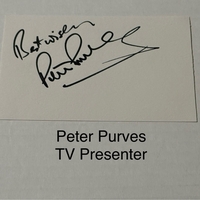 Peter Purves signed signed card