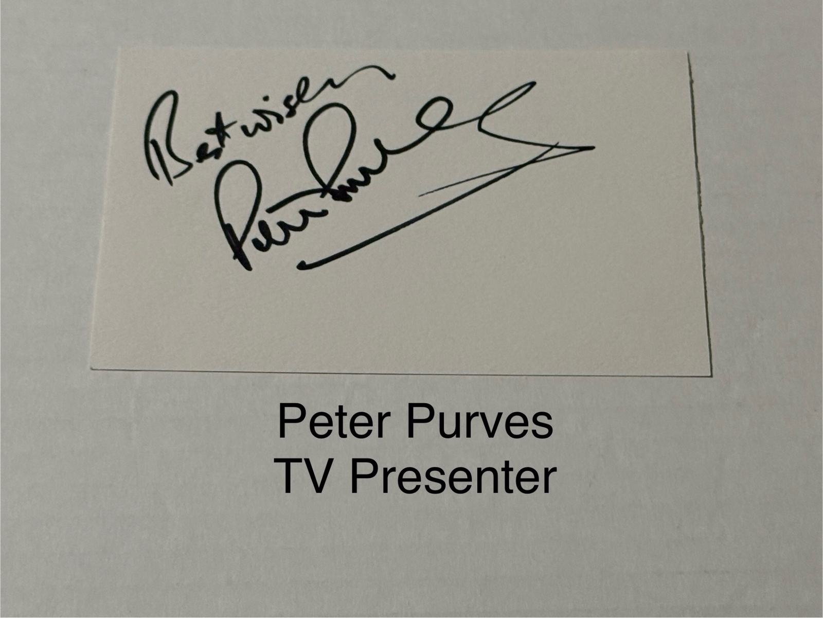 Peter Purves signed signed card