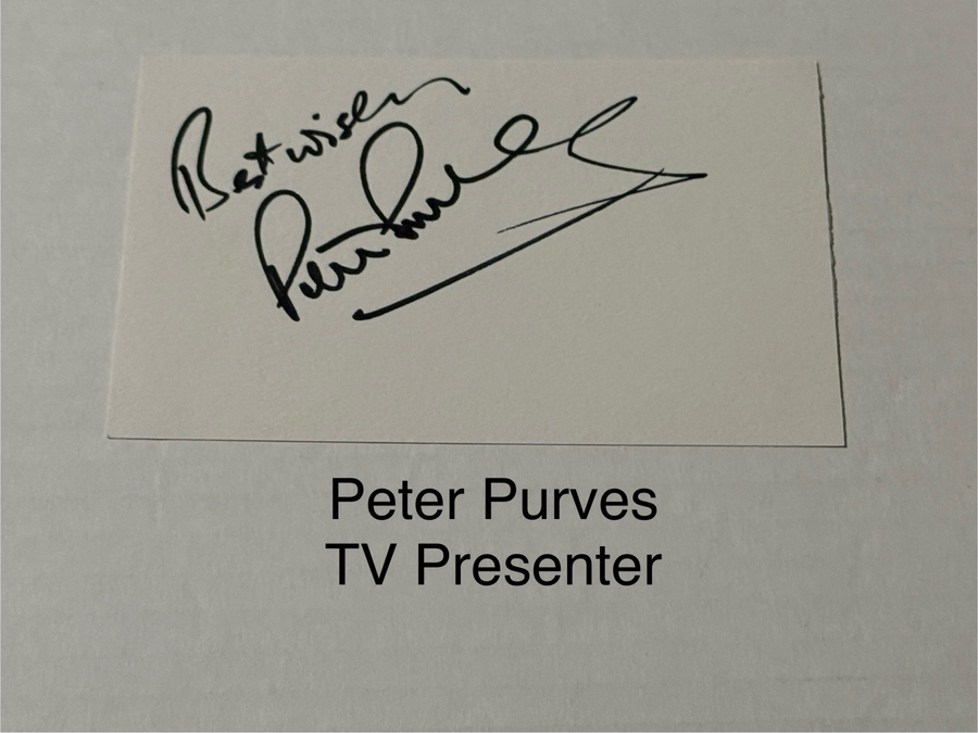 Peter Purves signed signed card