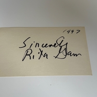 Rita Gam signed card