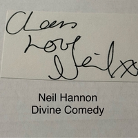 Neil Hannon signed signed card