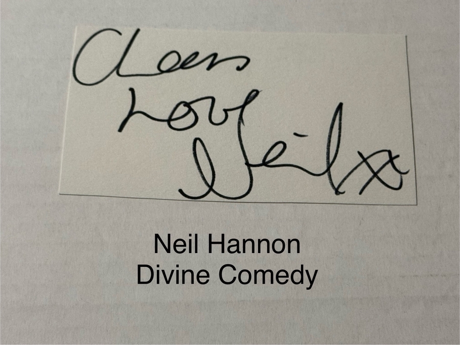 Neil Hannon signed signed card