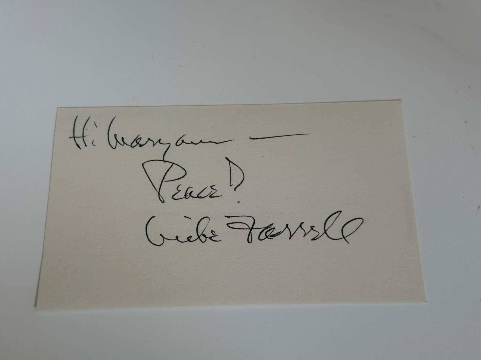 Mike Farrell signed card
