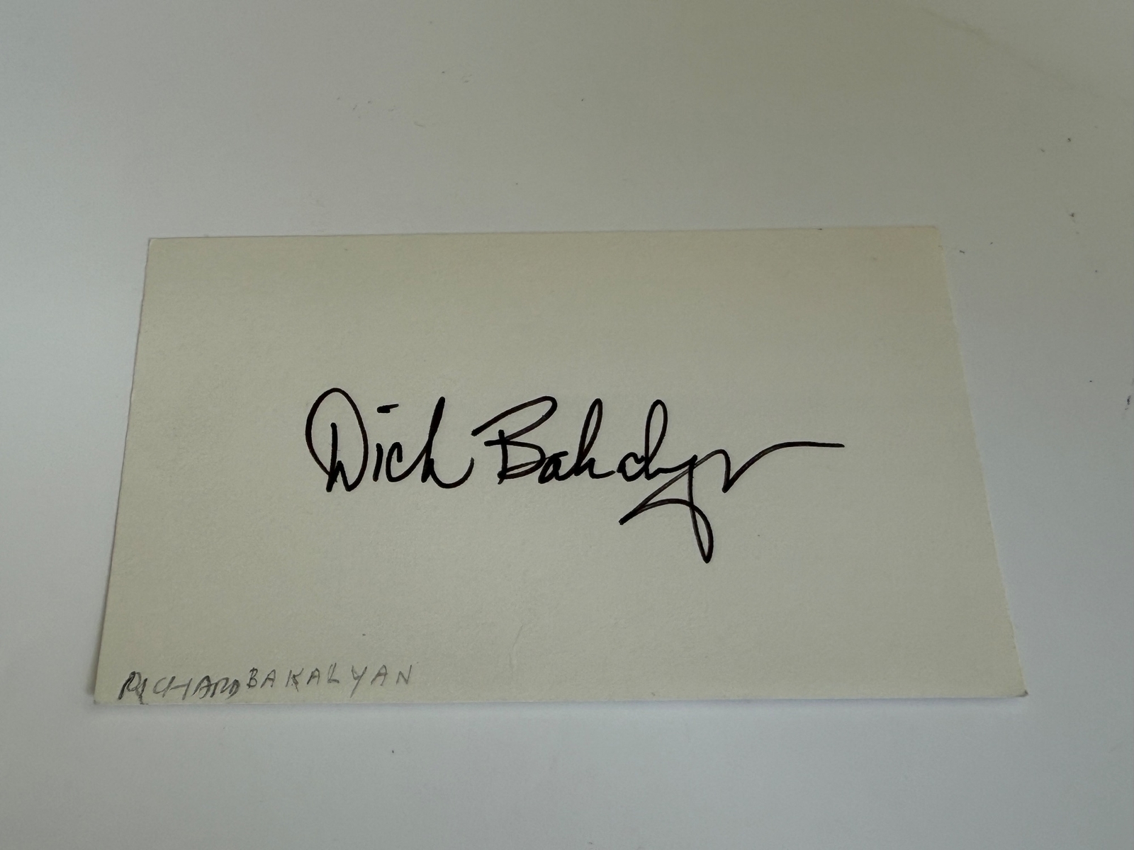 Richard Bakalyan signed card