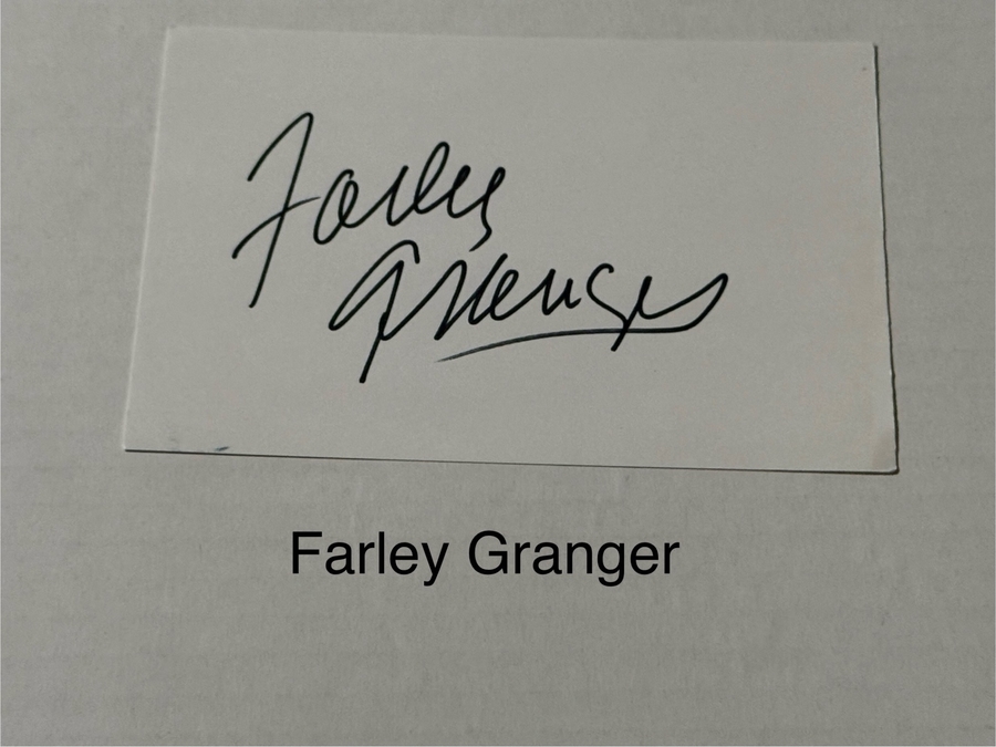 Farley Granger signed signed card