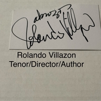 Rolando Villazon signed signed card