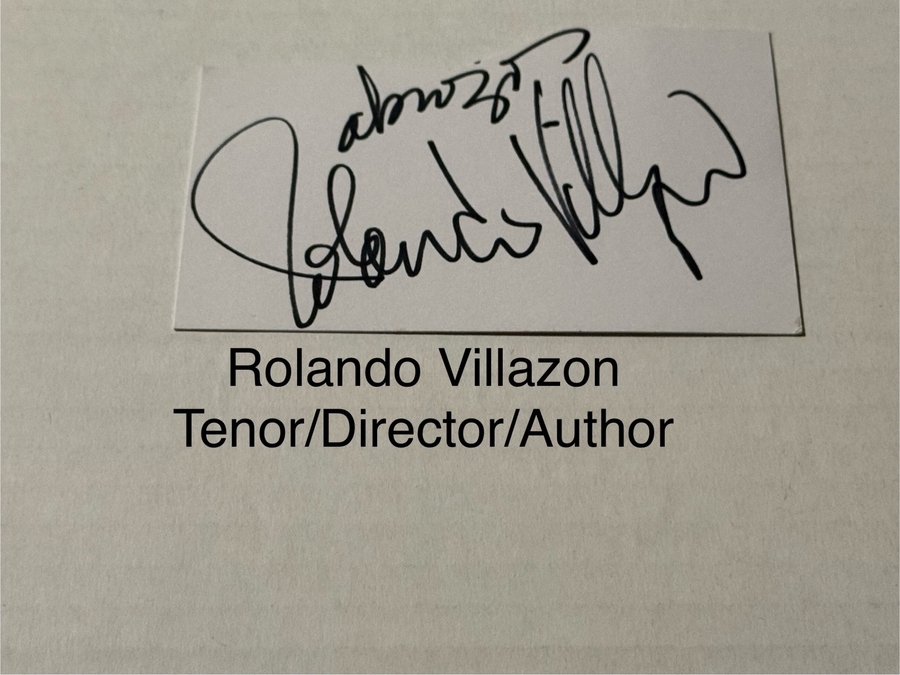 Rolando Villazon signed signed card