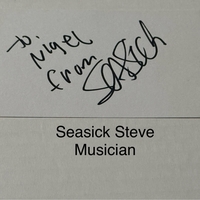 Seasick Steve signed signed card