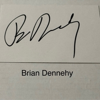 Brian Dennehy signed signed card