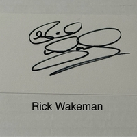 Rick Wakeman signed signed card