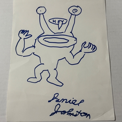 Daniel Johnston - Signed Picture. Nirvana connection