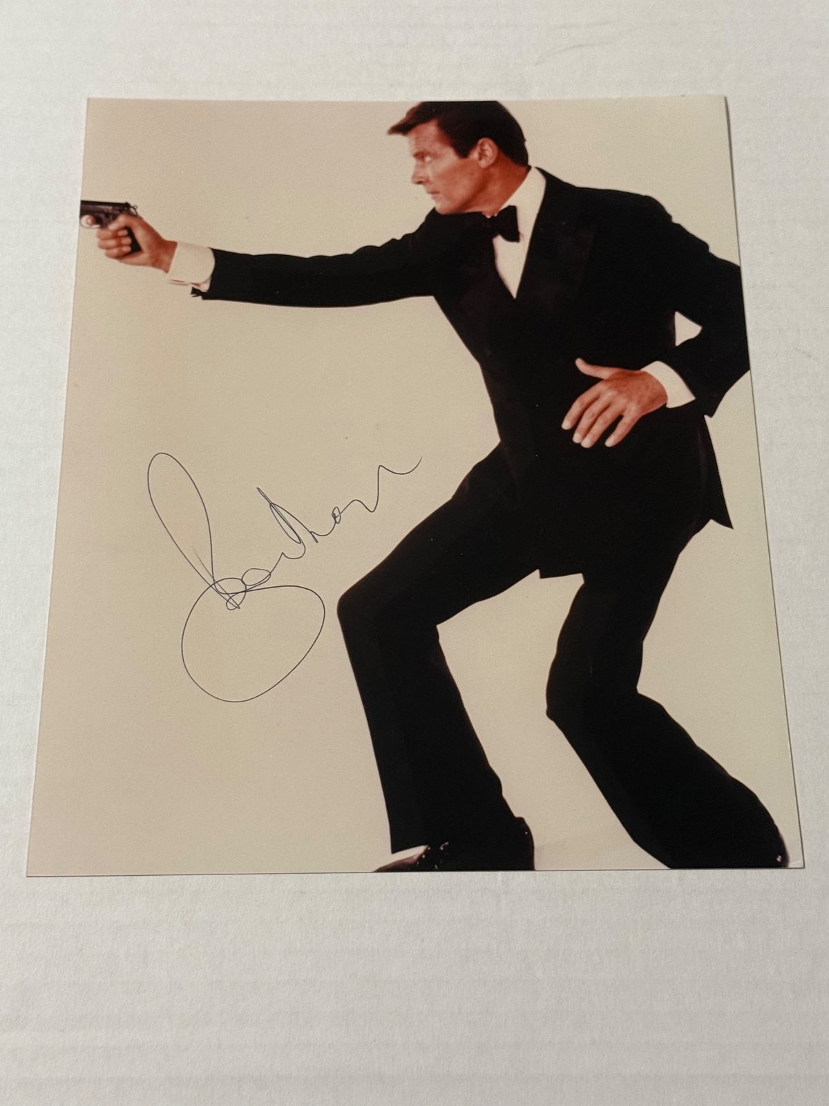 Roger Moore signed photograph