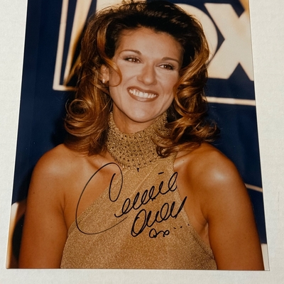 Celine Dion signed photograph