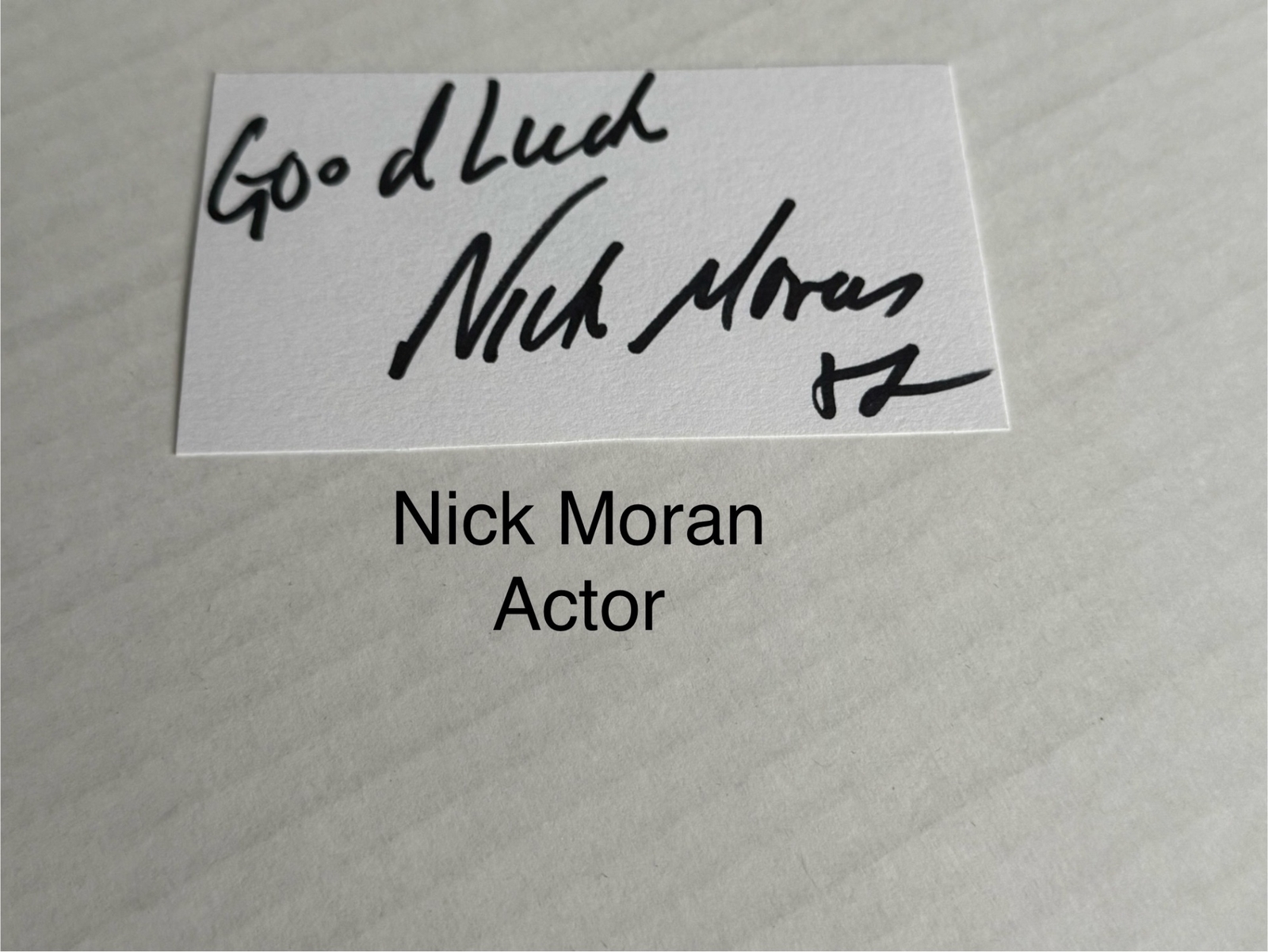 Nick Moran signed card