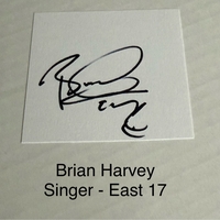 Brian Harvey signed card