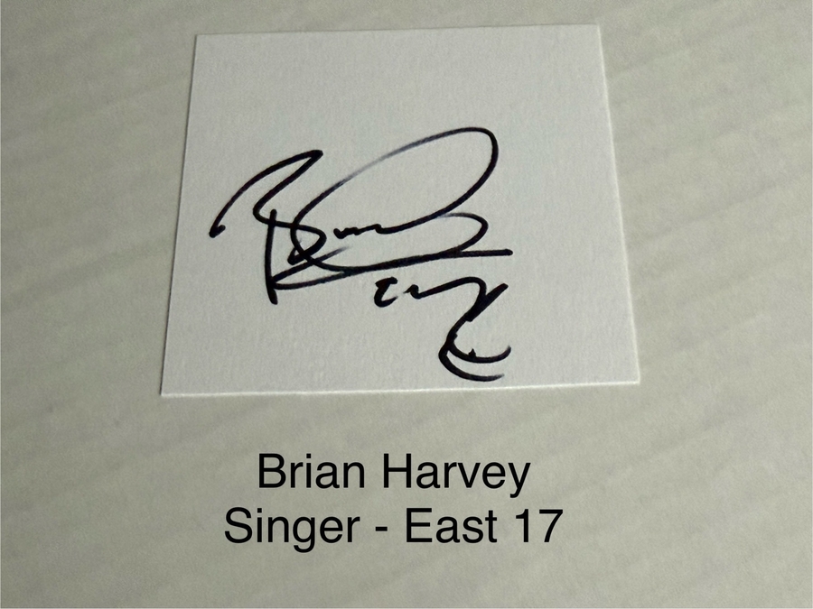 Brian Harvey signed card