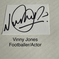 Vinny Jones signed card