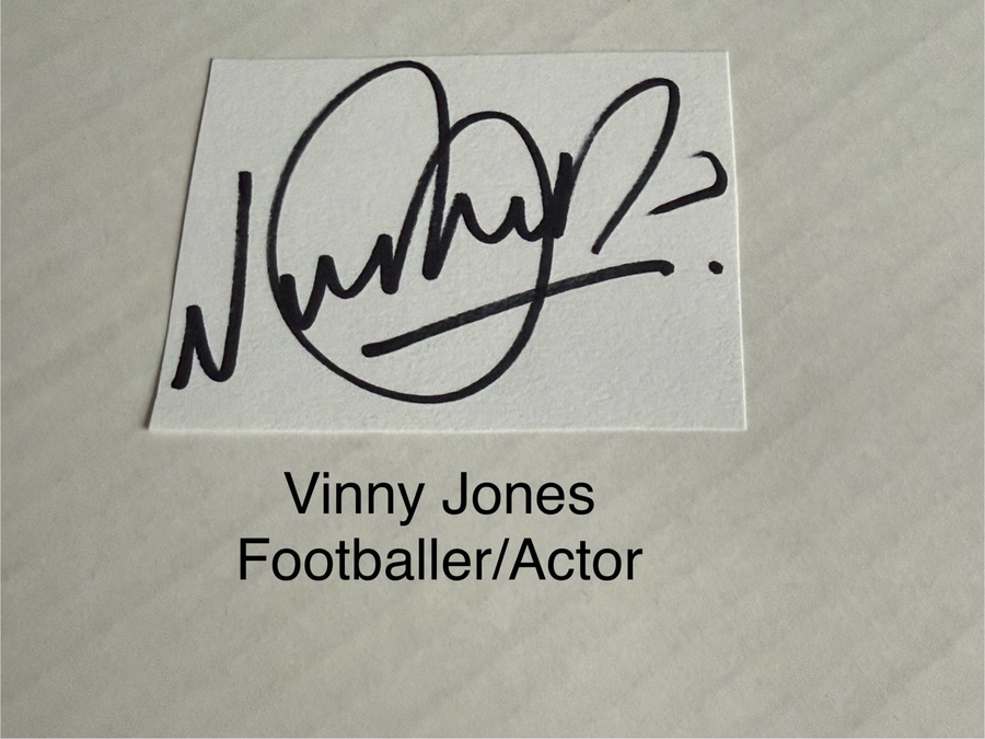Vinny Jones signed card