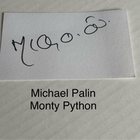Michael Palin signed card