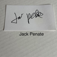 Jack Penate signed card