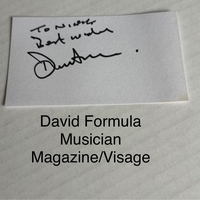 David Formula signed card