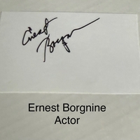 Ernest Borgnine signed card
