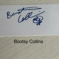 Bootsy Collins signed card