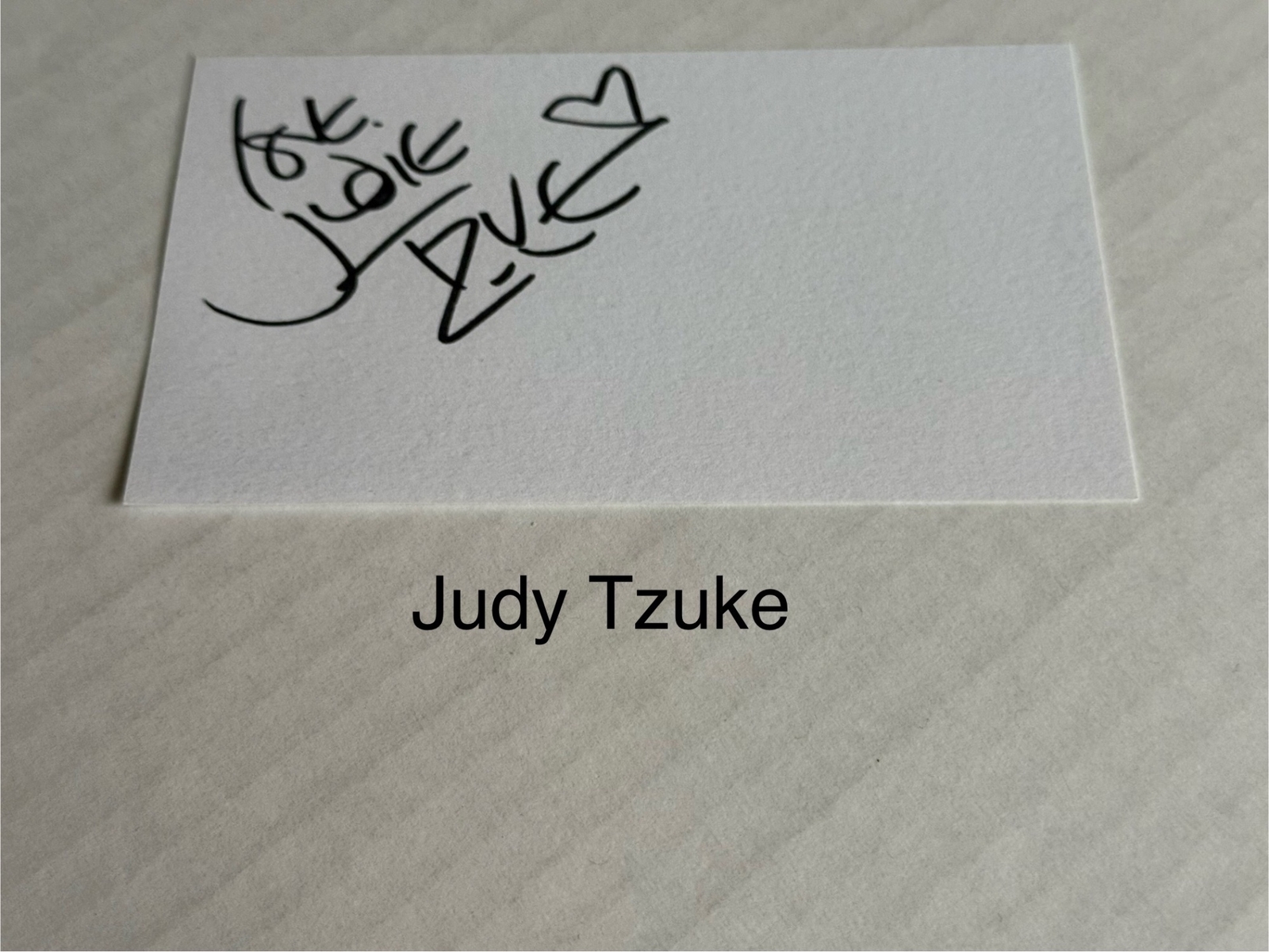 Just Tzuke signed card