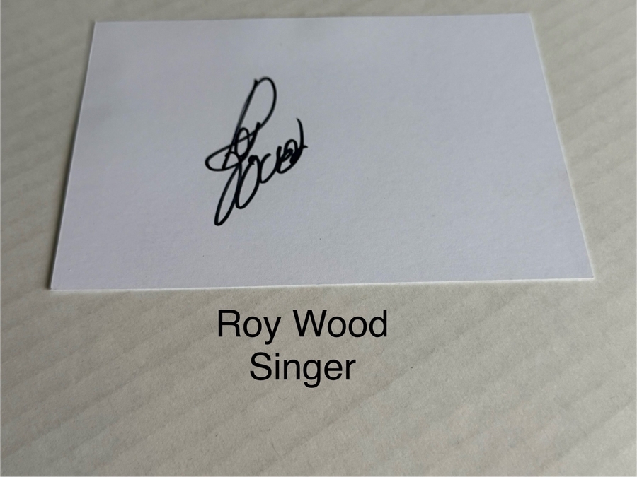 Roy Wood signed card