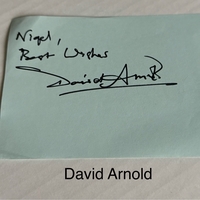 James Garner signed card