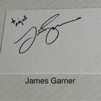 James Garner signed card