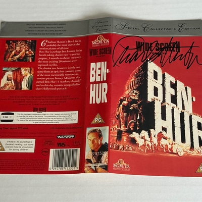 Ben Hur VHS Cover signed by Charlton Heston
