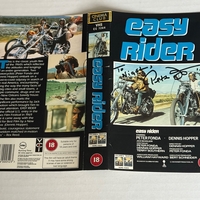 Easy Rider VHS cover signed by Peter Fonda