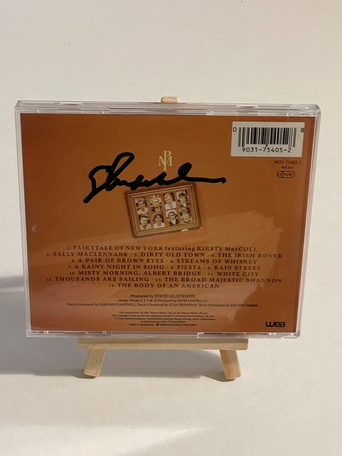 The best of the Pogues CD. Signed by Shane MacGowan