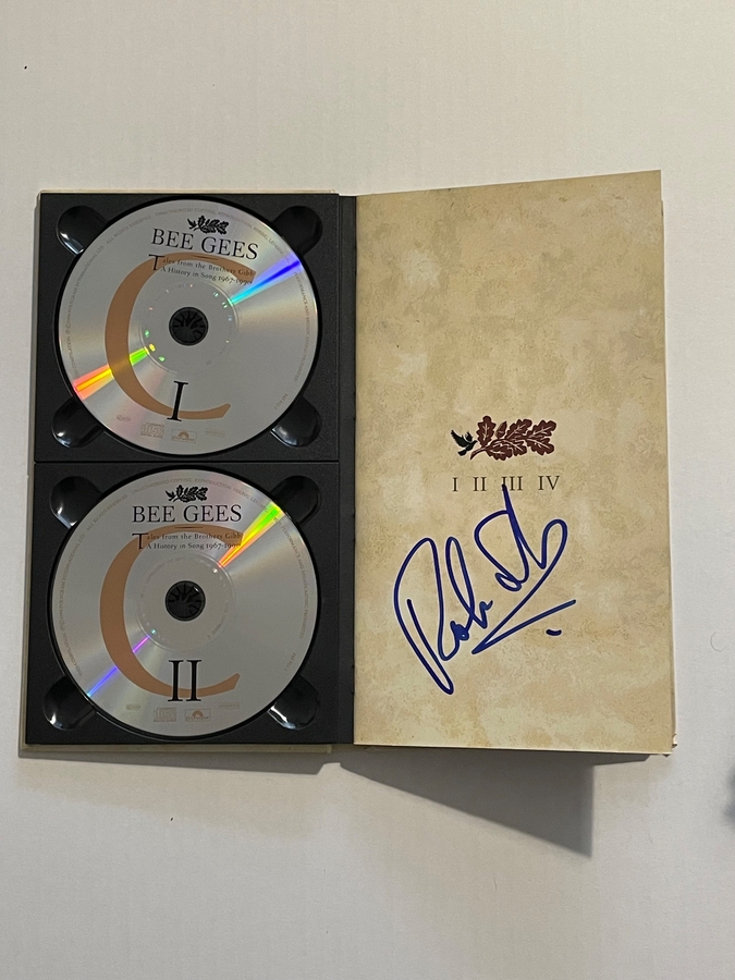 Bee Gees - Tales from the brothers Gibb CD Boxset. Signed by Robin Gibb