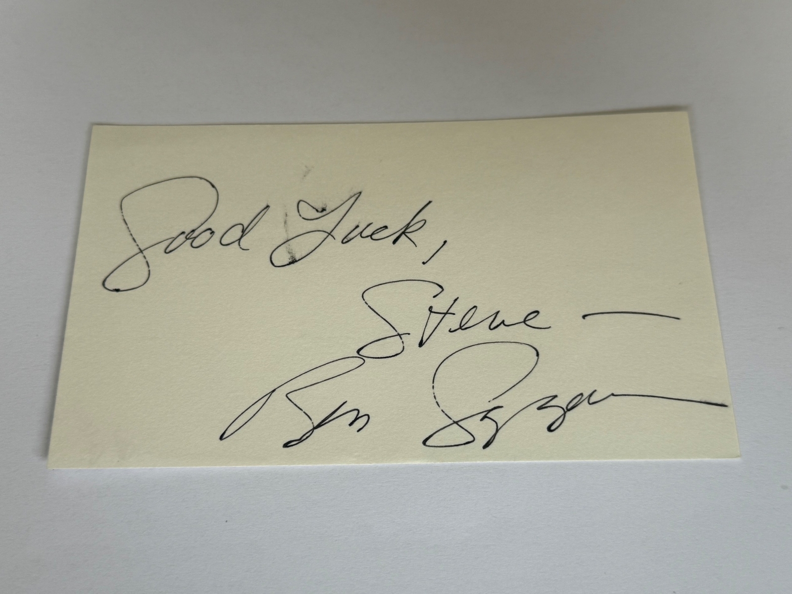 Ben Gazzara signed card