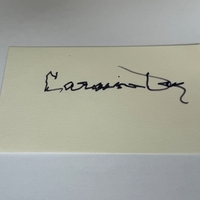 Laraine Day signed card