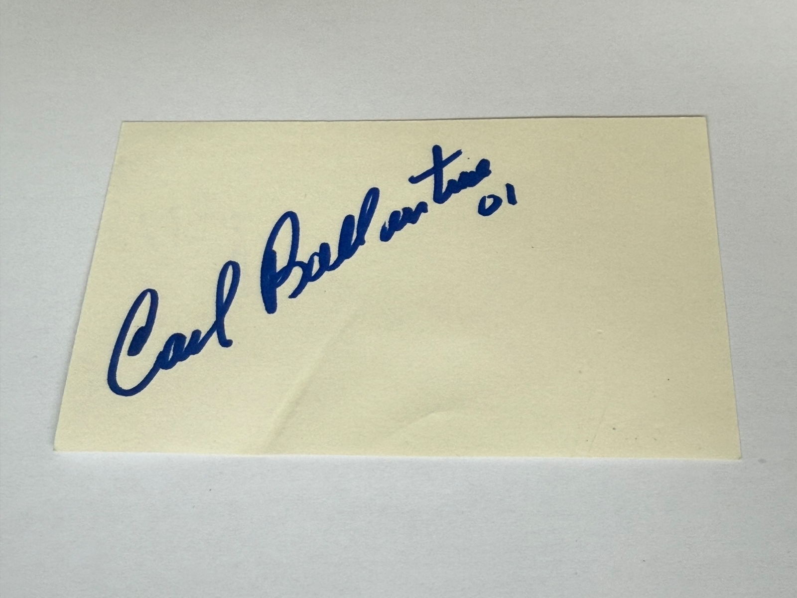 Carl Ballantine signed card