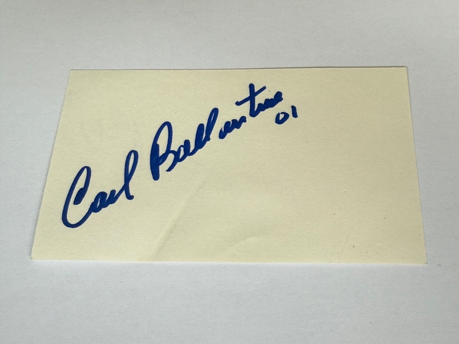 Carl Ballantine signed card
