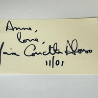 Maria Conchita Alonso signed card