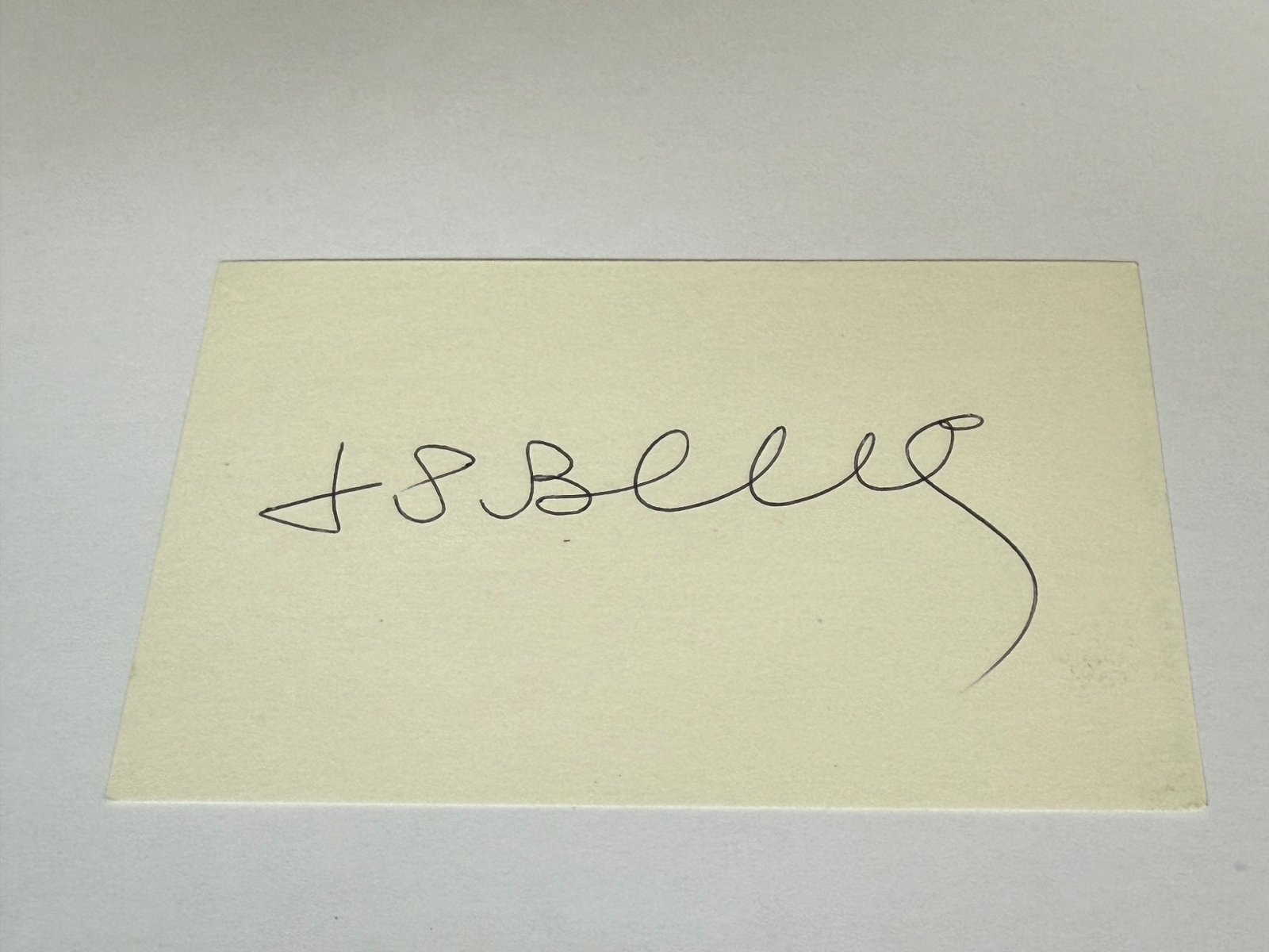 Jean Paul Belmondo signed card