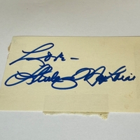 Shirley MacLaine signed card