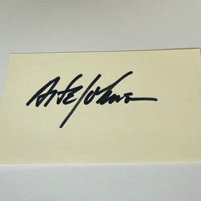 Arte Johnson signed card