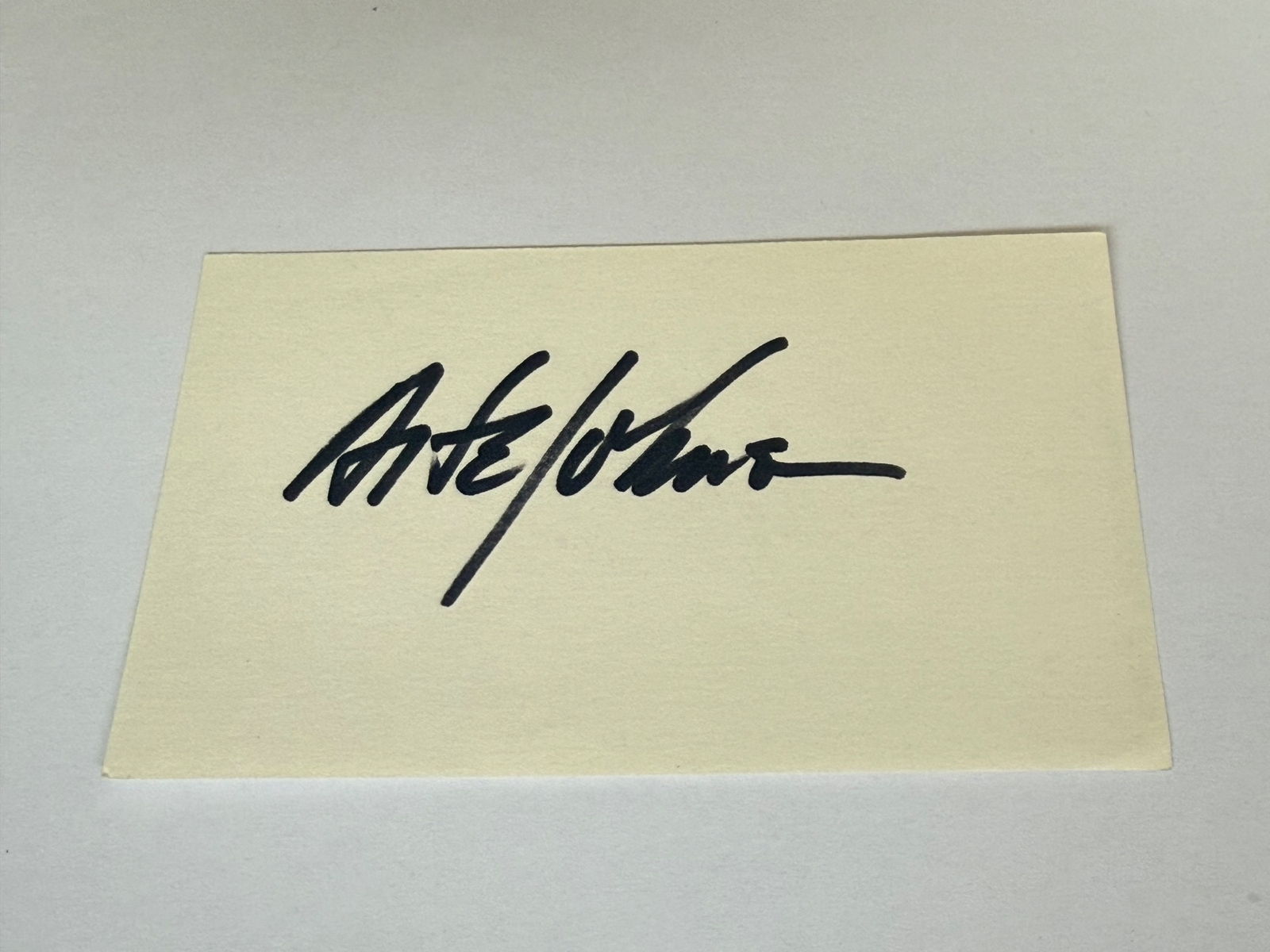 Arte Johnson signed card